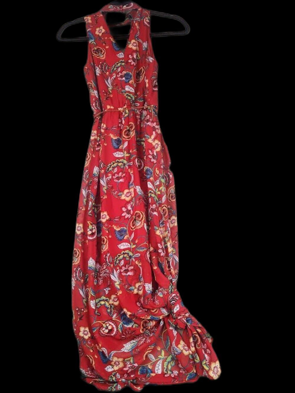 By & By Women's Boho-Style Long dress with Belt Size XS